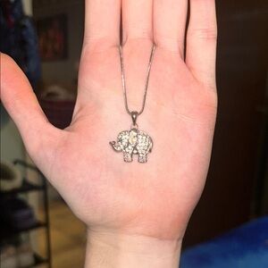 Sparkling Elephant Pendant Necklace
